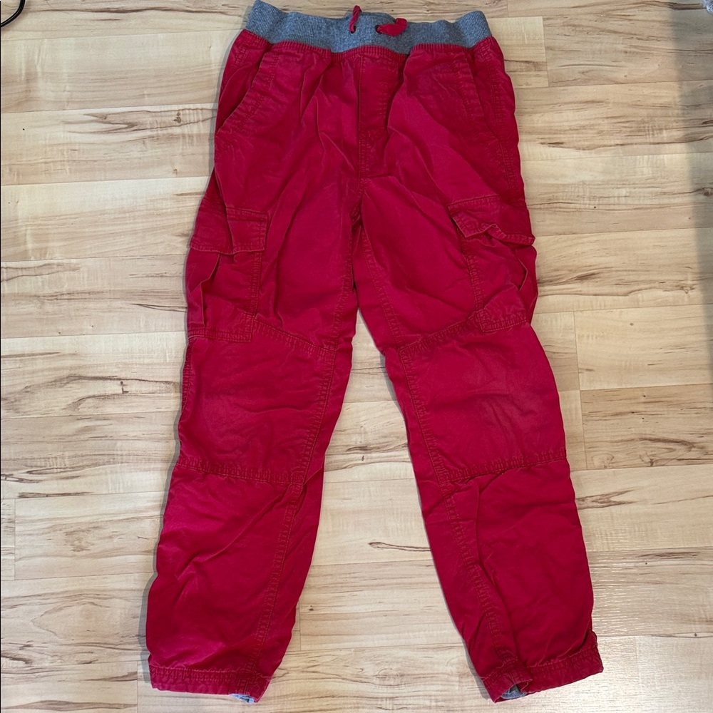 Kids Red Cargo Jogger Pants - hanna andersson